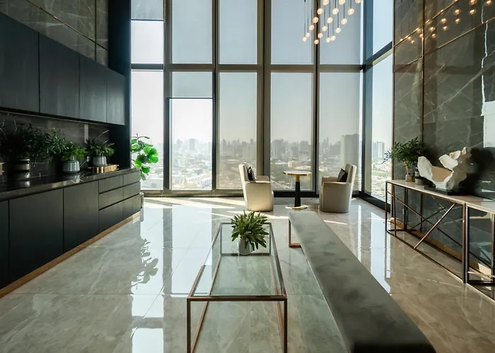 公寓 Near Bts L Duplex 42 Sqm L Rooptop Pool 曼谷